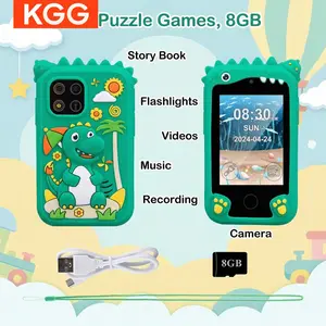 New Cartoon Z10 Kids Learning Phone with 8GB Memory Card, Dual Camera, Stories, Video & Music, Calculator, 20 Puzzle Games & 12 Habit Trackers, Multifunctional Educational Toy for Boys & Girls
