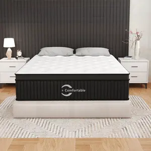【Mother's Day Gift】mattress Comfortable Sleep Solution 12"/14" Hybrid Mattress with Gel Memory Foam & Individually Wrapped Coils for Medium Firmness Cool Sleep Support Fits Twin Full Queen King Sizes