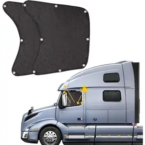 2PCS Side Window Sunshades for Semi-Truck 23.6x21.6inch Car Side Window Shade RV Semi Truck Accessories with UV Protection and Mesh Material