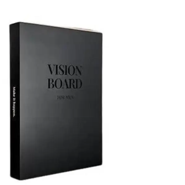 Vision Board Kit for Men - 168 Cards with Diverse Pictures & Quotes, Black Foldable Board & Complete Guide | Manifestation  Supplies for Male Adults