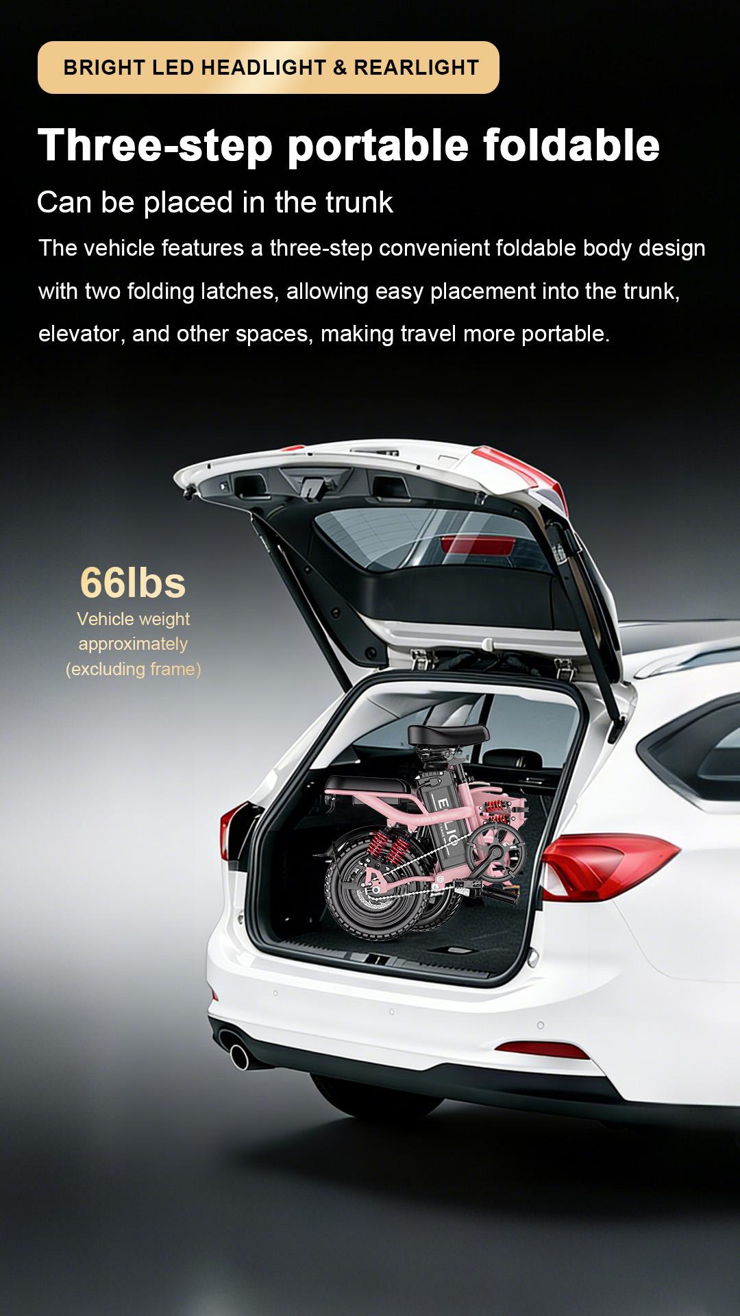 Eclio M1 Folding Budget E-Bike for All Ages｜BUY 1 GET 9 ｜700W motor 40V20Ah ,30 miles range,Long Range,Max Speed 25 MPH 11 Spring Absorbers,14-inch Tires,Commuting E-Bike With Basket UL Certified Removable Battery bicicletas eléctricas