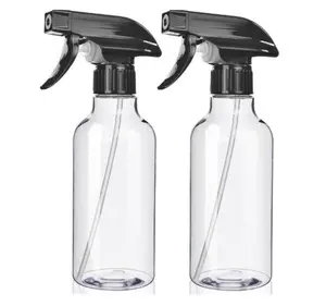 Spray Bottles 2-Pack, 10 Oz, Mist & Stream, Heavy Duty Spraying Empty Water Sprayer Bottle, BPA Free Plastic Refillable Containers for Cleaning Solutions, Plants, Hair, Essential Oils (Clear)
