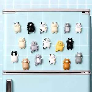 10pcs Fridge Magnets Featuring Lounging Kitty Cats, These Adorable Decorative Magnetic Magnets Are Personalized for Use on Kitchen Office Whiteboards, Storage Cabinets, And Dishwashers. They Make Great Kitchen And Home Decor, Perfect Holiday Gifts