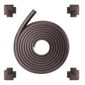 VEVOR Baby Proofing Edge Corner Protector, 18 ft Edge Cushion, 8 Corner Pads, Soft NBR Foam, 3M Adhesive, Child Proof Table Safety Bumper Guards, Easy Installation, for Furniture Fireplace ProtectionHoliday gifts