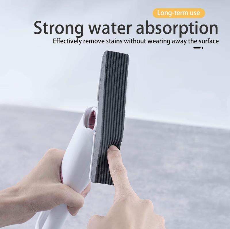 Tenzia's Portable Self-Squeeze Mini Mop for Wet and Dry Use Cleaning System Tool