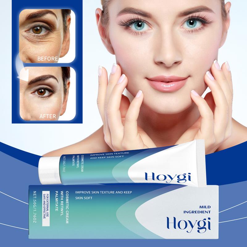 Hoygi Retinol Cream hydrates, moisturizes and nourishes the facial skin, reduces fine lines, improves skin texture and tightens the face