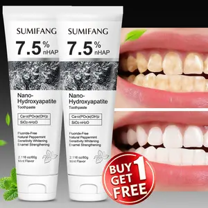 2 Pack 7.5% Hapatite Toothpaste, Advanced Enamel Protection & Teeth Strength, Fluoride-Free, Gentle Care, Fresh Mint Flavor, Dental Health, Gentle Effective Toothpaste