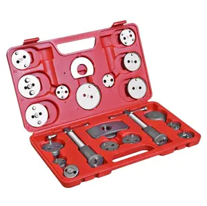22 PCS Brake Caliper Press Tool Kit, Disc Brake Piston Caliper Compressor Tool Set for Brake Pad Replacement Reset, Red