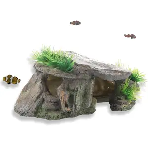 Rock Aquarium Decorations Cave | 5.5 x 2.9 x 2.9'' Resin Fish Tank Decorations Cave | Fish Sleep Rest House| Fish Tank Accessories| Aquarium Decor Cave| Fish Tank Cave