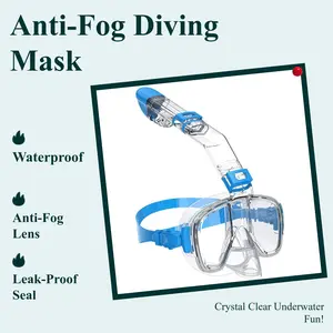 Waterproof and anti-fog diving  Small snorkeling  Adult children  dry diving  Snorkeling, snorkel mast, stealth  wide view full face snorkel mask