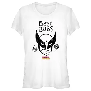 Junior's Marvel: Deadpool & Wolverine Best Bubs Sketch Portrait T-Shirt