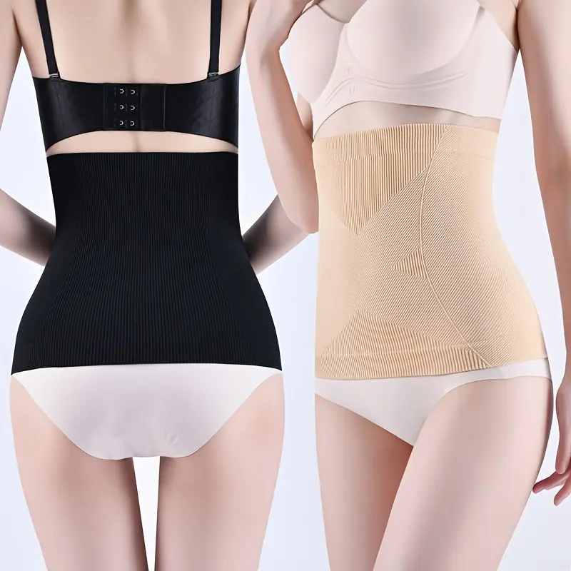 Single Pack Plus Size Elastic Waist Support Belt, Soft Warm Abdomen & Lower Back Wrap, High Stretch Comfort Belly Warmer, Easy On Off Compression Band for Daily Work, Outdoor Walking & Light Fitness Activities