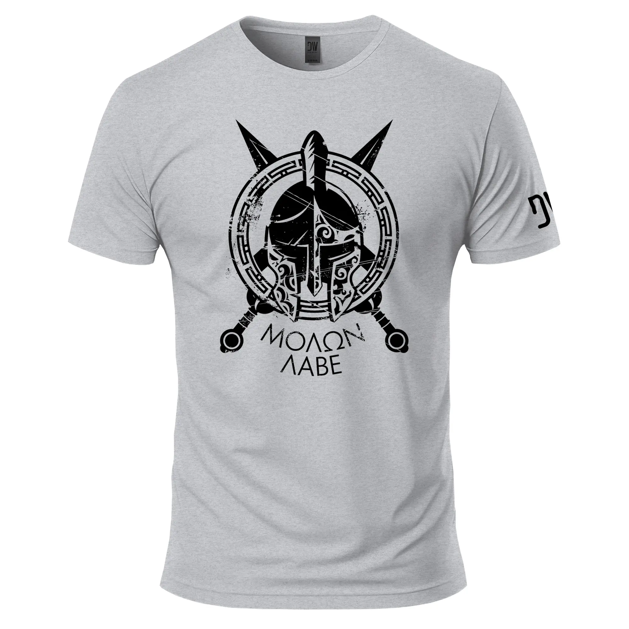 Spartan Warrior T-Shirt - Short Sleeve Cotton Shirt with Crew Neck, Casual Style, Fitted Fit, Machine Washable, All Seasons - Menswear, Top