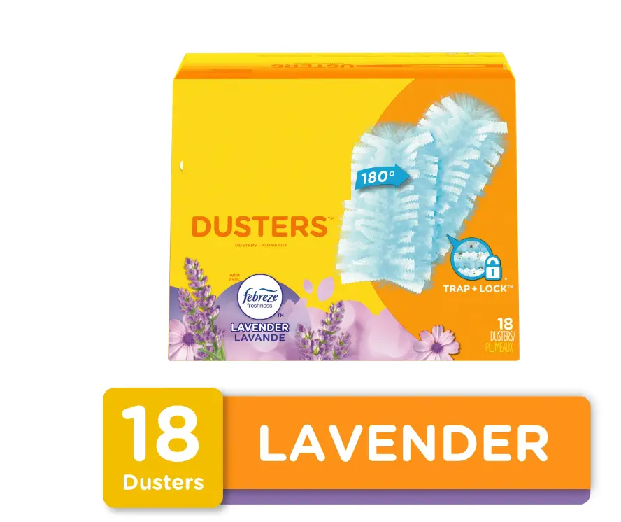 Dusters Cleaning Refills, Feather and Microfiber Duster Alternative, Lavender, 18 Count