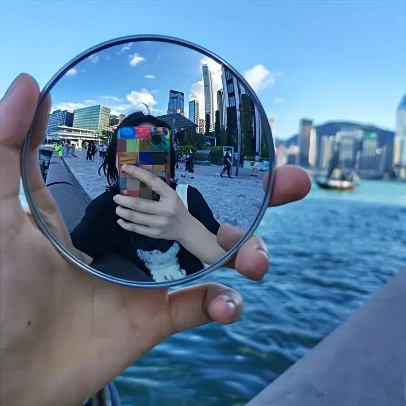 Round Convex Mirror Travel Selfie Photo Props High-definition Mirror Portable Makeup Mirror Handheld Photography Mirrors