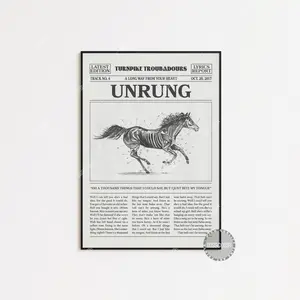 EVERY Turnpike Troubadours Retro Newspaper Print, Unrung Poster, Unrung Lyrics Print, Turnpike Troubadours, A Long Way From Your Heart Poster