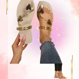 Gold sandals women
