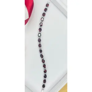 Spectacular Vivid Red Rhodolite Garnet Bracelet