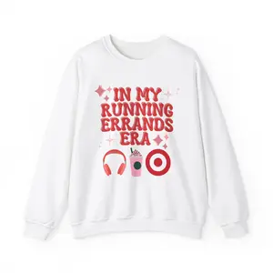 Trendy Unisex Crewneck Sweatshirt - "In My Running Errands Era" - Cozy, Casual Wear, Gift for Friends, Everyday Comfort, Target Run Style