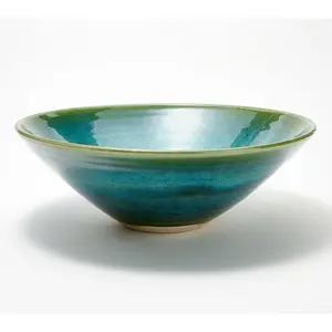 Colm De Ris Emerald Stoneware Serving Bowl