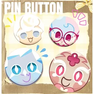 Cookie Run Kingdom Buttons | Kawaii Funny Pinback Buttons | Cute and Unique Pin Buttons | Perfect for Bags, Jackets and Hats | Strong Backing, Long Lasting Print and Customer Favorite Designs