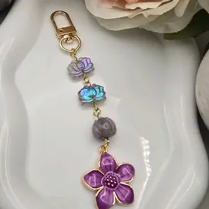 Cherry Blossom Lotus Bag Charm