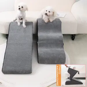 Multifunctional Pet Ramp Ladder, Dog Bed Stairs Steps, Washable Elderly Dog Sofa Sponge Three-Step, Reversible Non-Slip Dual Use