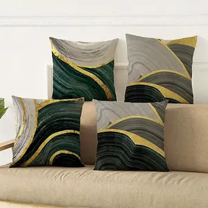 Abstract Wave Pattern Cushion Cover, Throw Pillow Cover, Household Decoration Supplies, Bedroom Decorative Accessories for Home Living Room Sofa Couch