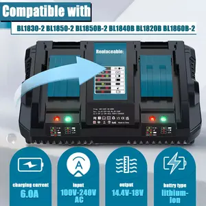 Trail -For Makita 18 Volt LXT Li-Ion Dual Port Rapid Optimum Battery Charger NEW