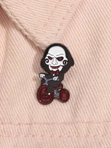 Creative Scary Movie Surrounding Enamel Brooch, Halloween Themed Brooch, Fashion Accessories for Women & Men, Trendy All-match & Exquisite Brooch for Birthday Gift