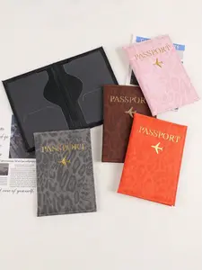 1pc Multifunctional Leopard Print Travel Passport Holder, Passport Cover, Passport Protector, Credit Card Wallet, ID And Document Organizer Passport Case For Travel Lightweight Waterproof Airplane Portable Vacation Travel Accessories Holiday Essential