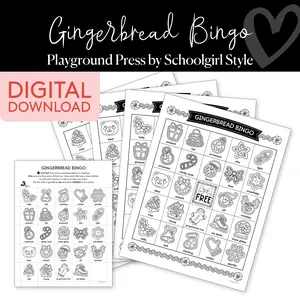 Gingerbread Bingo Cards