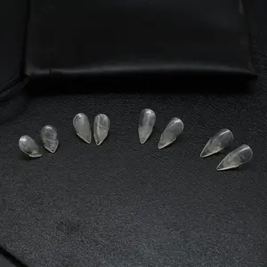 8 Piece Transparent Vampire Fangs Set for Halloween, Zombie Teeth Props for Parties and Costume Makeup, Fun and Scary Accessory, Party Event Props