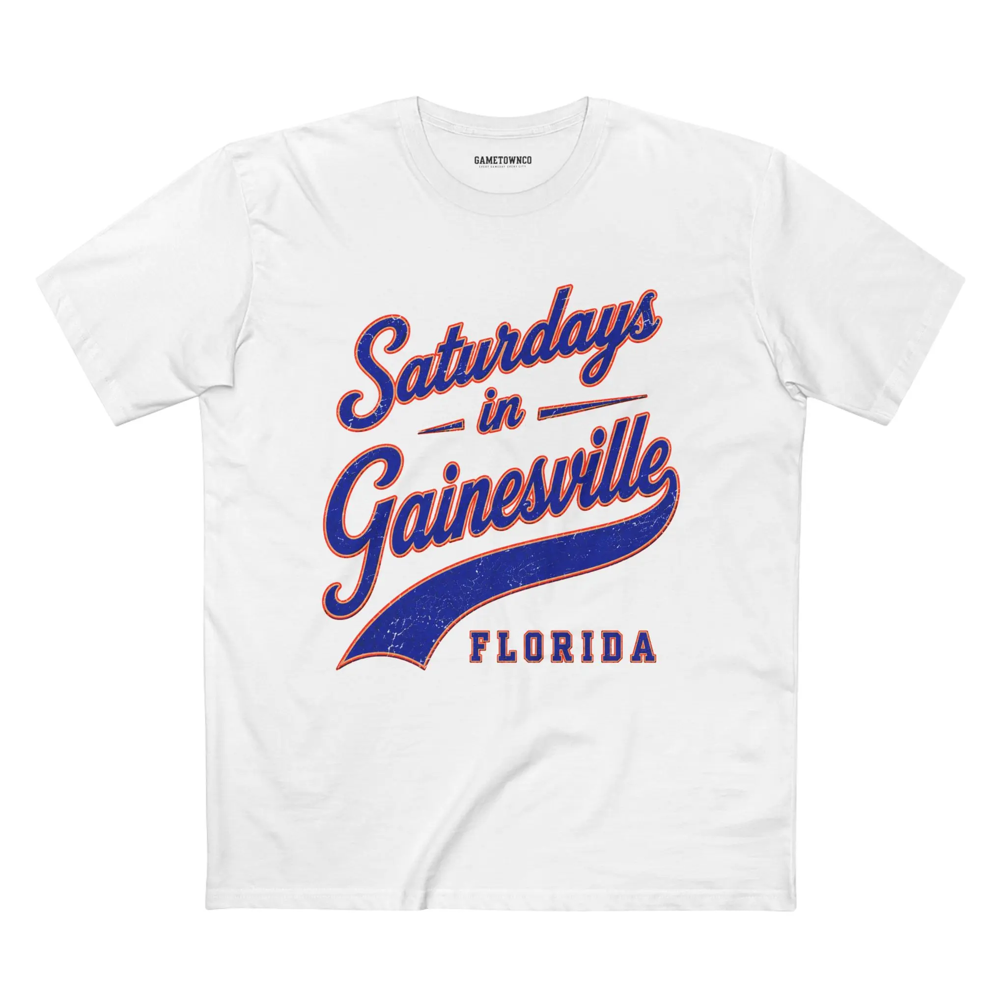 Saturdays in Gainesville Vintage Script Tee | Gainesville Florida Gameday Shirt | College Town Tailgate Tee