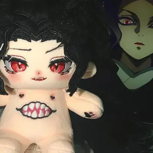 20cm Stuffed Anime Kimetsu No Yaiba Demon Slayer Kibutsuji Muzan Monster Figure Plush Dress Up Cotton Doll Toys for Kids Gifts