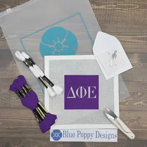Delta Phi Epsilon 4x4 Needlepoint Kit
