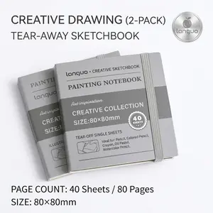 【Mega Deal】 Buy 1 Get 1 Free Languo Doodling Break Sketch Pad Set, 2-Pack Stress Relief Tearable Art Books, Quick Sketching Supplies ，Stress Relief Drawing Book, Premium Paper Sketchbook for Quick Sketches, Casual Art Supplies