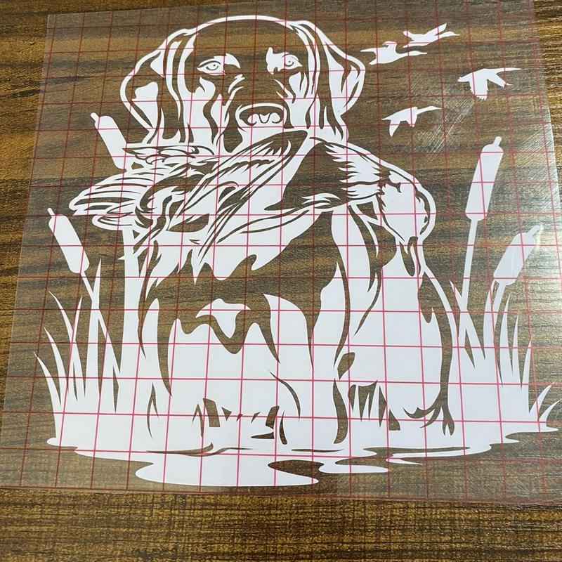 Duck Hunting Dog Car Decal