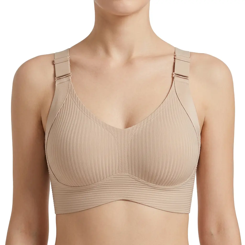 Women's Basic Seamless Push-Up Bra Set - Stretchy Nylon Fabric, Ultra-Soft, Breathable, Adjustable Straps, Wire-Free Support, Backless, Perfect Fit for Everyday Wear