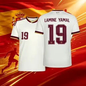 2026 Spain Home And Away 19#Lamine Yamal and 20#Pedrl Short And Long Sleeve Soccer Jersey Fans Version Breathable