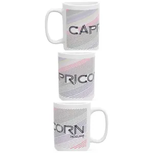 Capricorn Striped Design Ceramic Mug, (11oz, 15oz)