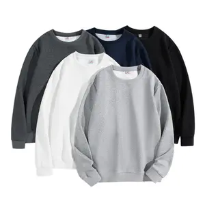 Men's Crew Neck Sports Sweatshirt, Loose Fit, All-Season Style, Solid Color, Fashion Casual Top