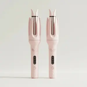 Automatic Hair Curling Iron Bundle, 2pcs 28mm Ceramic Curlers with 4 Temperature Modes, US Plug, Negative Ion Hair Styling Tools for Women, Auto Curling Wand, Ceramic Curling Irons