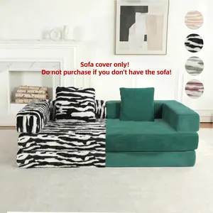Sofa Cover - Cover Only - Fits Only The Floor Cloud Sofa - Do Not Purchase If You Don't Have This Sofa Of Ours -  Zebra Print Elastic Sofa Slipcover
