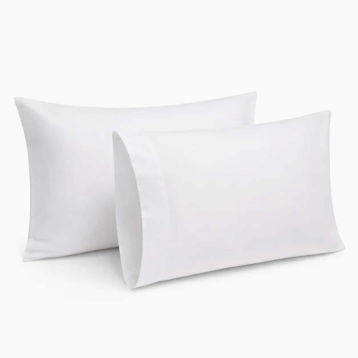 Plain White Pillow Covers – Soft Cotton Blend by EZee Comforts