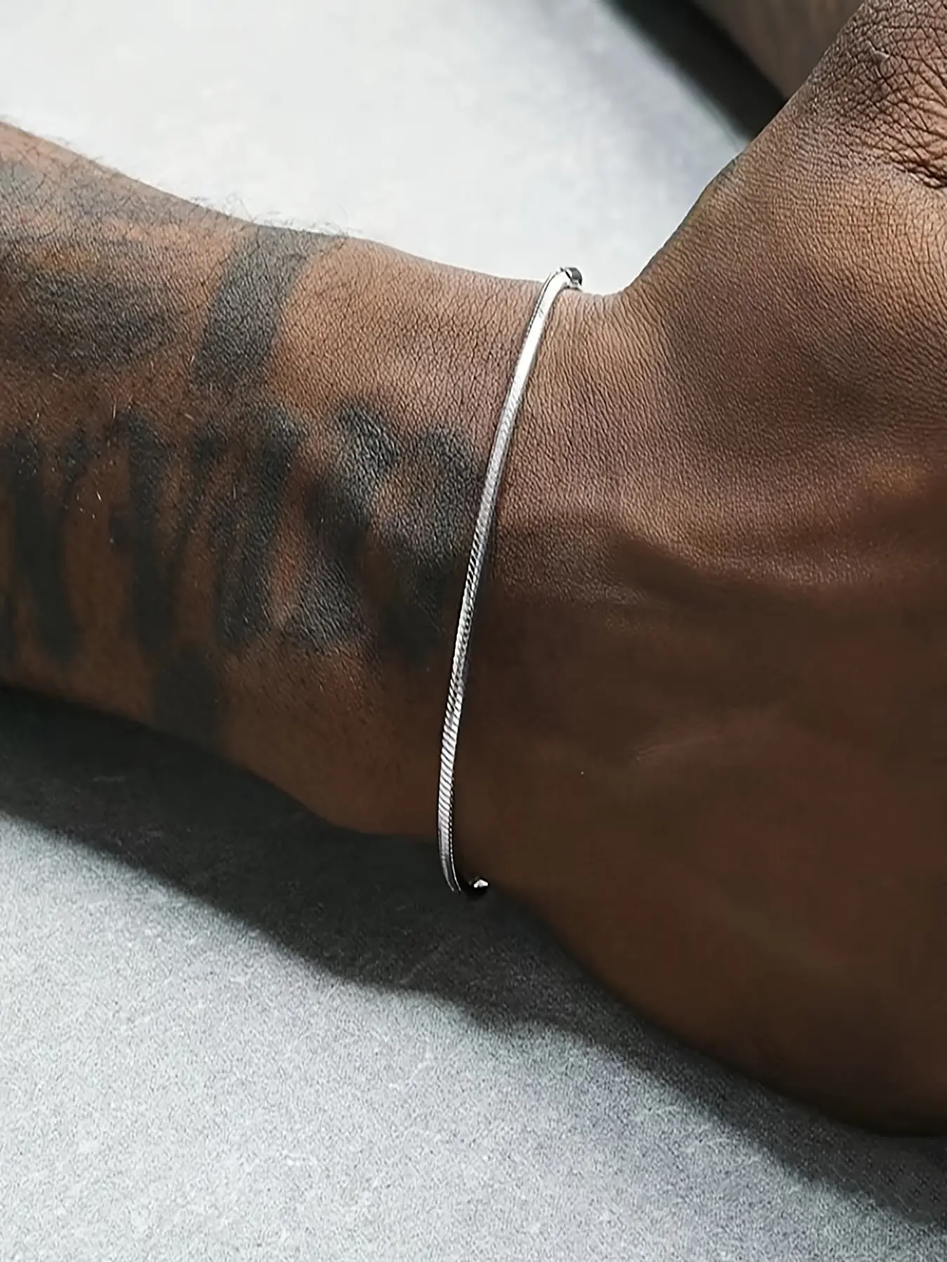 Men's Stainless Steel Snake Chain High Quality Bracelet, Round Design, Silver Color, Casual Style, All Seasons Wear, Durable and Stylish Accessory, Casual Trendy Jewelry