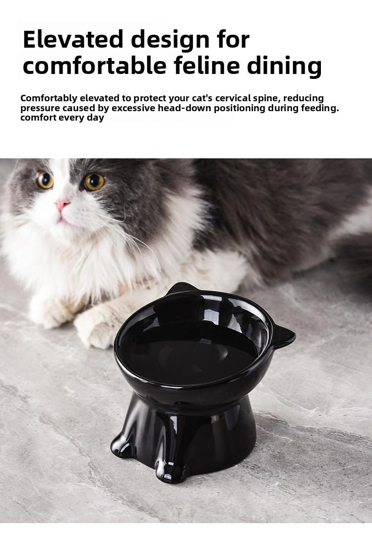 Anti-tip water bowl for cats, large capacity fabric bowl, specially designed for kittens and small cats