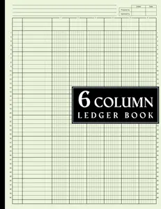 6 Column Ledger Book: Large Accounting Ledger for Bookkeeping / Columnar Pad 6 Columns, for Personel Use and Small Business, 8.5 x 11 inches.