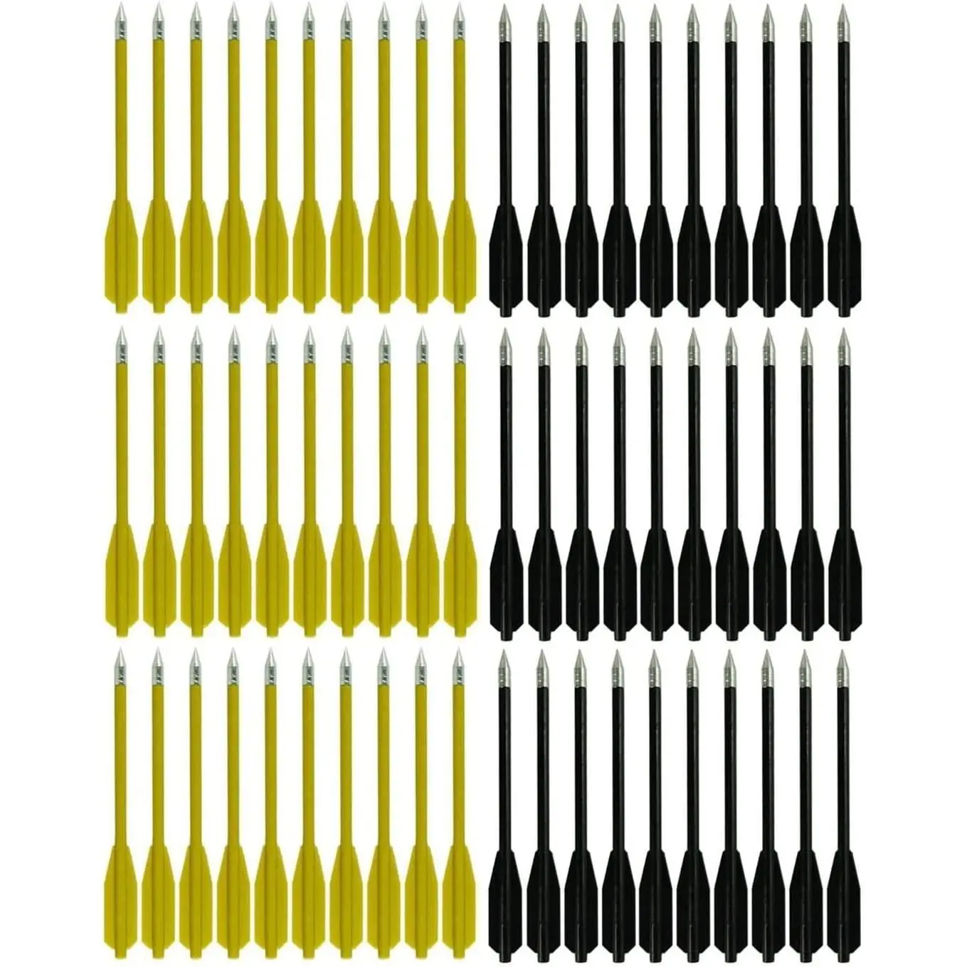 60 Bolts 6.25-Inch (6 ¼ inches) 50-80LB Mini Archery Crossbow Bolts Set for Adults, Reusable Durable Arrows with Sharp Metal Tips, Accurate Flights for Shooting Target Practice, Small Hunting Game