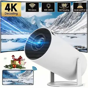 Portable 4K UHD Projector, 270° Rotatable WIFI6 Bluetooth5.0 Projector, Multifunctional Projector for Home Theater, Outdoor, Presentations